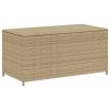 Garden Storage Box Mix Beige 50.2 Gal Poly Rattan