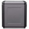 Patio Storage Box 21.3"x20.9"x22.4" 34.3 gal Dark Gray and Black