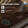 Outsunny Raised Garden Bed with Trellis for Climbing Plants, Vegetable, Grape Vines, Wood Planter with Legs