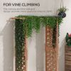Outsunny Raised Garden Bed with Arch Trellis for Vine Climbing Plants