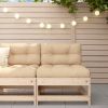 Patio Middle Sofa Solid Wood Pine