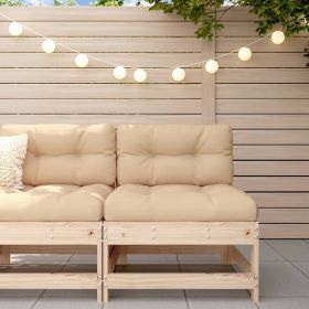 Patio Middle Sofa Solid Wood Pine