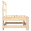 Patio Middle Sofa Solid Wood Pine