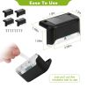 4Pcs Solar Powered LED Step Lights Outdoor Water-Resistant Dusk To Dawn Sensor