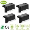 4Pcs Solar Powered LED Step Lights Outdoor Water-Resistant Dusk To Dawn Sensor