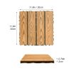 Wood Plastic Composite Deck Tiles Set of 20pcs, Composite Decking Resist Rust, Water, Weather, Easy to DIY & Maintain, Indoor&Outdoor,Ideal for Patios