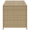 Garden Storage Box Mix Beige 50.2 Gal Poly Rattan