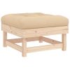 4 Piece Patio Lounge Set with Cushions Solid Wood