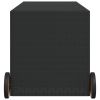 Garden Storage Box with Wheels Black 74.8 Gal Poly Rattan