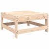 Patio Footstool with Cushion Solid Wood Pine