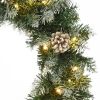 Christmas Wreath with LED Lights Green 17.7" PVC