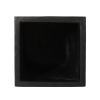 13" x 32.5" Outdoor Modern MGO Cast Stone Planter, Black