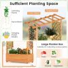 Raised Garden Bed with Arch Trellis Orange