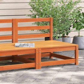 Patio Sofa Armless Wax Brown 27.6"x27.6"x26.4" Solid Wood Pine