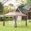 Outsunny 11' x 11' Pop Up Canopy, Outdoor Patio Gazebo Shelter with Removable Zipper Netting