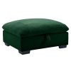Corduroy Fabric Ottomans Footrest to Combine with 2 Seater Sofa, 3 Seater Sofa and 4 Seater Sofa, Green Corduroy