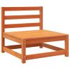 Patio Sofa Armless Wax Brown 27.6"x27.6"x26.4" Solid Wood Pine