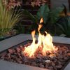 50000 BTU, CSA Certification Square Gas Fire Table ,Contain 5 kg Lava Stone And Rainproof Cover,Magnesium Oxide Wood Grain Surface Finished