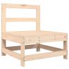 Patio Middle Sofas 2 pcs Solid Wood Pine
