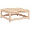 Patio Footstool 27.6"x27.6"x11.8" Solid Wood Pine
