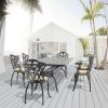 (Cushions In Random Colors)7-Piece Set Of Cast Aluminum Patio Furniture With Cushions(=OLD ITEM CODE W1710S00173)