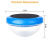 2Pcs Solar Powered Floating LED Light IP65 Waterproof Rechargeable Pool Lamps Gradient Multicolor Changing Outdoor Decorative Lights