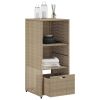 Patio Storage Cabinet Beige 19.7"x21.7"x45.3" Poly Rattan