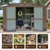Outdoor Storage Shed 10'x8' (Brown)