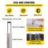 VEVOR Tomato Cages, 11.8" x 11.8" x 46.1", 10 Packs Square Plant Support Cages, Silver PVC-Coated Steel Tomato Towers for Climbing Vegetables, Plants