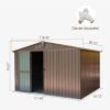 Outdoor Storage Shed 10'x8' (Brown)