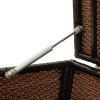 Patio Storage Box Poly Rattan 78.7"x19.6"x23.6" Brown