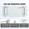 VEVOR Fire Pit Wind Guard, 23 x 23 x 8 Inch Glass Flame Guard, Round Glass Shield, 1/4-Inch Thick Fire Table, Clear Tempered Glass Flame Guard