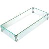 VEVOR Fire Pit Wind Guard Fire Pit Tempered Glass Wind Guard Fence (29.5 x 13.6 x 4 Inch)
