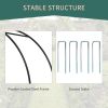 Outsunny 7.5' Metal Garden Arch with Gate, Garden Arbor Trellis for Climbing Plants, Roses, Vines, Wedding Arch for Outdoor Garden, Lawn, Backyard