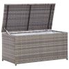Patio Storage Box Poly Rattan 39.4"x19.7"x19.7" Gray