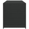 Garden Storage Box Black 74.8 Gal Poly Rattan