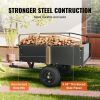 VEVOR Heavy Duty Trailer Steel Dump Cart, 750-Pound 15 Cubic Feet,