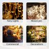 Set of 6 RC String Light Pole, 9 FT Lighting Stand with Heart Shape Hooks, LED Solar Bulbs for Parties, Christmas