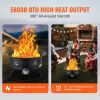 VEVOR Propane Fire Pit 24' Outdoor Portable Gas Fire Pit for Heating 58000 BTU