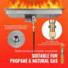 VEVOR 36 x 12 inch Drop-in Fire Pit Pan, Rectangular Stainless Steel Fire Pit Burner Kit, Natural & Propane Gas Fire Pan 150