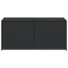 Garden Storage Box Black 74.8 Gal Poly Rattan