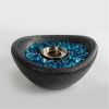Tabletop Fire Pit Black, Outdoor & Indoor Fire Pit, Portable Concrete Fire Pit, Personal Ethanol Fireplace, Outdoor Table Top Fire Pit