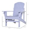 Wooden Adirondack Chair, Outdoor Patio Lawn Chair with Cup Holder, Weather Resistant Lawn Furniture, Classic Lounge for Deck, Garden, Backyard