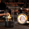 Tabletop Fire Pit 6 inch Metal Fireplace Indoor Outdoor with Glass