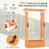 Raised Garden Bed with Arch Trellis Orange