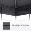 Outsunny 9.8' x 9.8' Gazebo Replacement Canopy, 2-Tier Top UV Cover for 9.84' x 9.84' Outdoor Gazebo, Dark Gray (TOP ONLY)