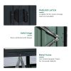 Garbage Bin Shed Stores 3 Trash Cans Metal Outdoor Shed