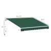 Outsunny 12' x 8' Retractable Awning Patio Awnings Sun Shade Shelter with Manual Crank Handle