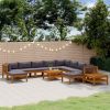12 Piece Patio Lounge Set with Cushion Solid Acacia Wood