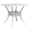 5 Piece Patio Dining Set White Cast Aluminum